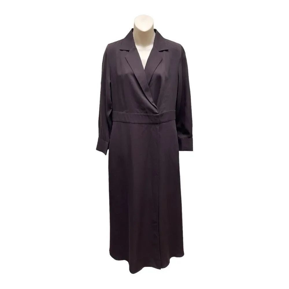 Soft Surroundings Brown Quitntessa Maxi Tencel Wrap Dress Western Country PS